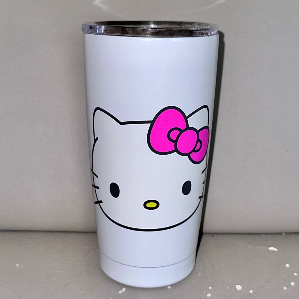 Sanrio Hello Kitty Face Stainless Steel White Tumbler